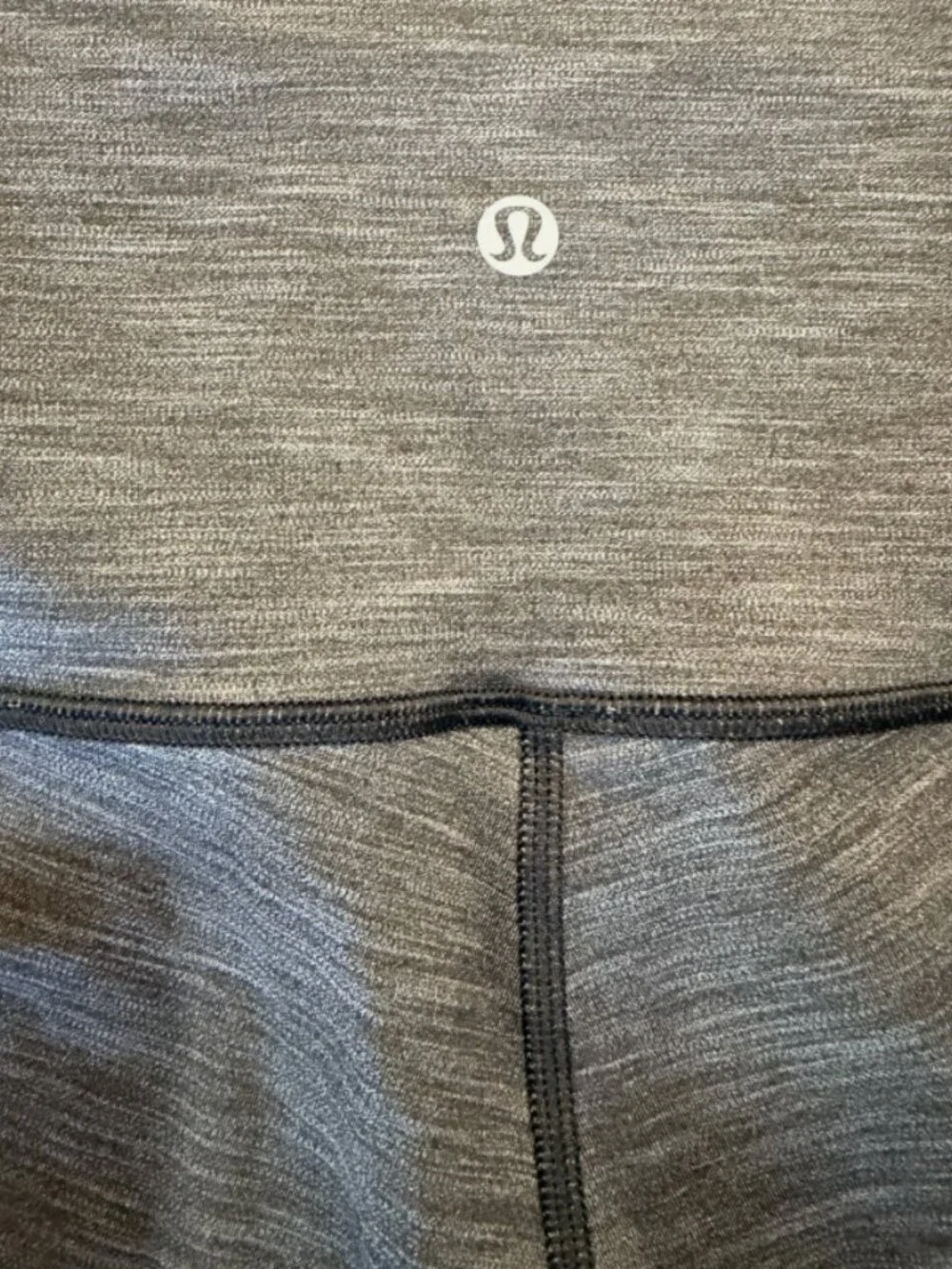 Lululemon Wunder Under Cropped Leggings Size 8 Heathered B/W